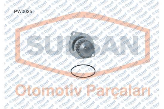 SUPSAN PW0025 Devirdaim (Su Pompasi) P106 Gti-Saxo Vts Tu5j4(1.6 16v) P206-P207-C3-C4 Tu5jp4(1.6 16v)